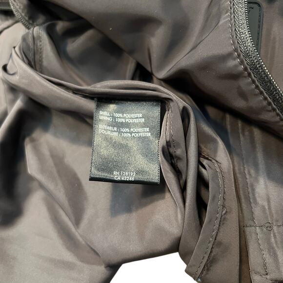 TECH by Tumi Brown Full-Zip Waterproof Hidden Hood Packable Jacket Mens Small - Picture 13 of 14